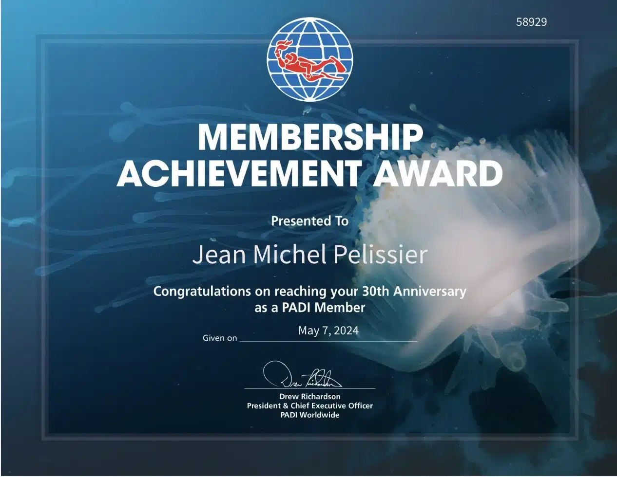 30th anniversary Padi Member