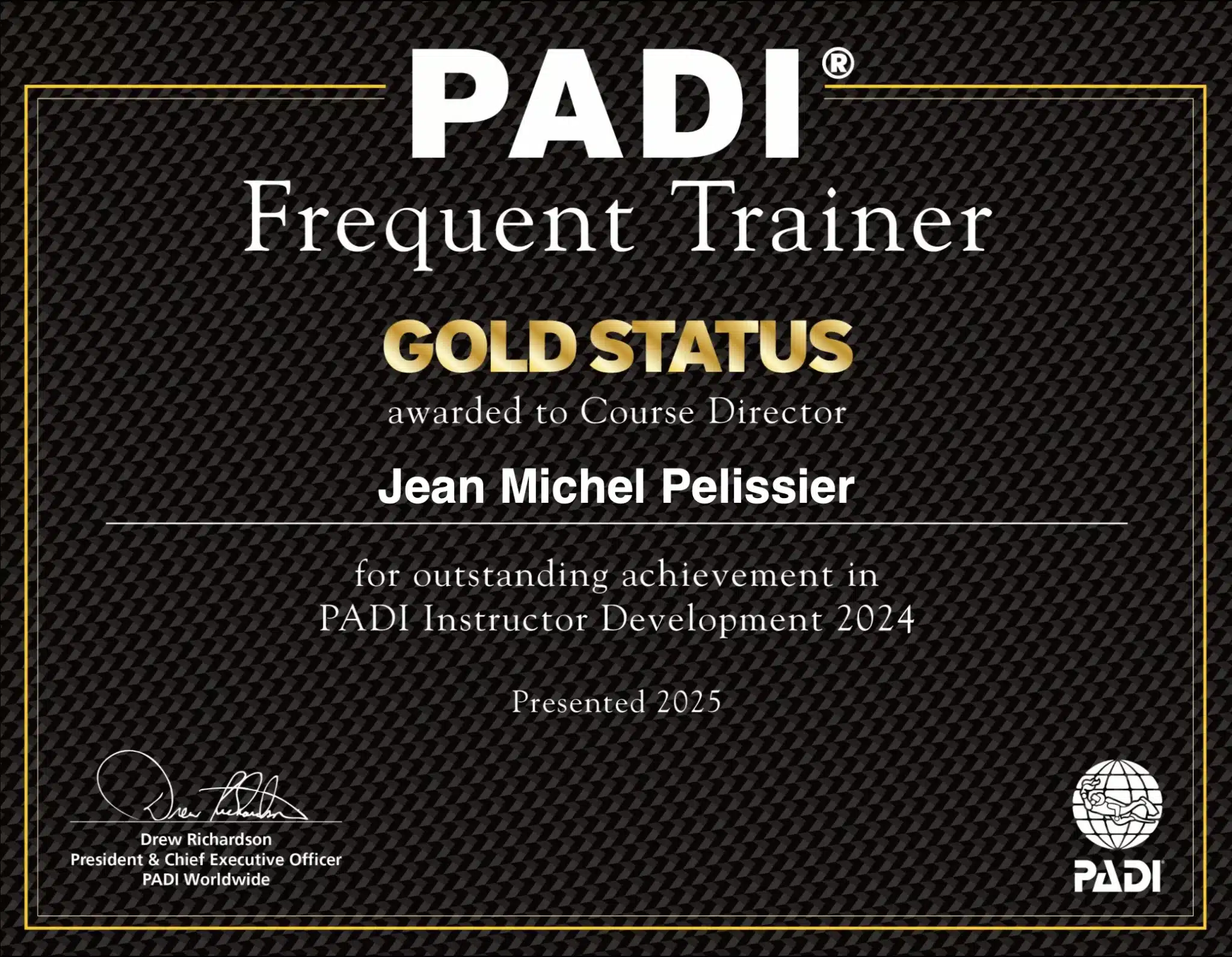 PADI Gold Status